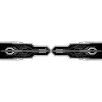 Futuristic Tech Border , Abstract Digital Circuitry on White Background vector