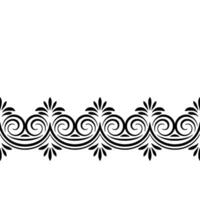 Elegant Black Scrollwork Border on Light Gray Background vector
