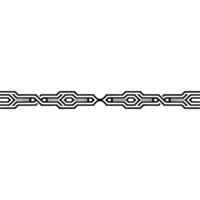 Minimalist Tech Border Geometric Black and White Pattern, Line Art . vector