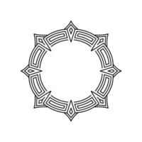 Geometric Mandala Circle Frame , Abstract Ornamental Element vector