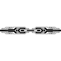 Futuristic Tech Element Abstract Geometric Border vector