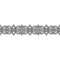 Intricate Black and White Ornamental Border , Decorative Pattern vector