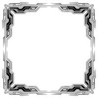 Futuristic Black White Frame Tech Abstract, Digital Border, Template for vector