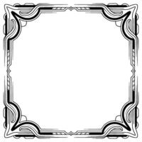 Elegant Art Deco Frame With Blank Space for Text or , Grayscale, Vintage vector