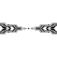 Minimalist Geometric Tech Divider Black Lines on Gray Background vector