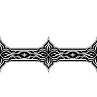 Decorative Abstract Black White Border Element vector