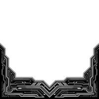 Circuit Board Frame Black White Technology Background, Digital vector