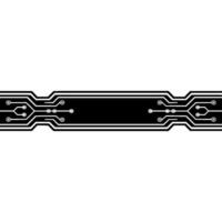 Minimalist Circuit Board Banner Tech on White, Space for Text vector