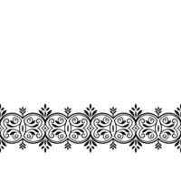 Elegant Black Border Ornament on White Background vector