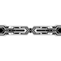 Futuristic Circuit Border Minimalist Tech With Symmetrical Pattern vector