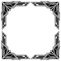 Art Deco Frame Geometric Corner on Gradient Background vector