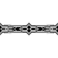 Tech Circuitry Border Modern Geometric on Light Grey vector