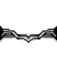 Futuristic Silver and Black Circuitry on White Background vector