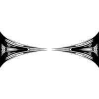 Modern Silver and Black Curved Ornament, Element vector