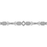 Abstract Geometric Border, Black Lines on White, Minimalist vector