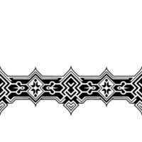 Black White Geometric Border , Abstract Pattern vector