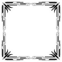 Art Deco Frame Element, Geometric , Black and White, Invitation Template vector