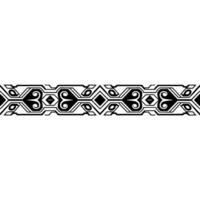 Decorative Black Border, Abstract Geometric on White Background vector