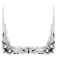 Tech Frame Circuit Board Corner Border, Modern Element vector