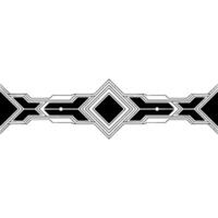 Minimalist Art Deco Geometric Pattern, Black White Element vector