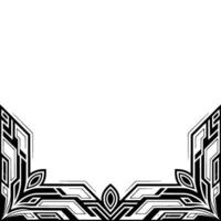 Geometric Ornamental Corner , Black and White vector
