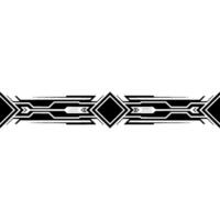 Abstract Geometric Border , Minimalist Black White Element, Futuristic Aesthetic vector