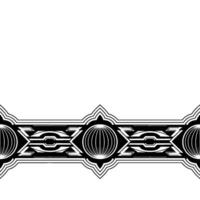Art Deco Border With Geometric Orbs in Black and White vector