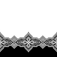 Abstract Geometric Border in Black White, Decorative Pattern vector