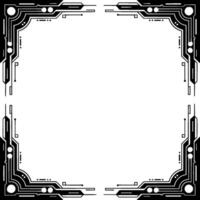 Abstract Tech Frame With Radiant Background vector