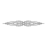 Futuristic Circuitry Element Symmetric Tech Pattern vector