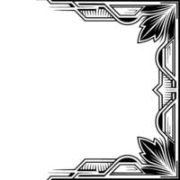 Art Deco Frame in Black and White Blank Space vector