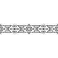 Geometric Border Black Lines on White Backdrop vector