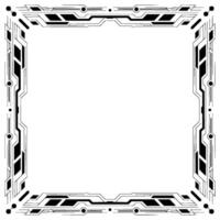 Futuristic Tech Frame, Clean Lines, Digital Border, Blank Space, vector
