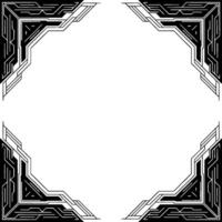 Futuristic Corner Frame Black White Geometric vector
