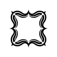 Decorative Black and White Frame , Elegant Ornament on White Background vector