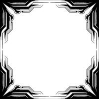 Art Deco Frame Border, Geometric Illustration, Blank Space for Text, Element vector