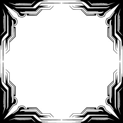Art Deco Frame Border, Geometric Illustration, Blank Space for Text, Element