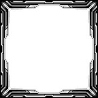 Futuristic Tech Frame Abstract Geometric Border Template vector