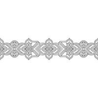Elegant Black Line Border , Geometric Pattern, White Background vector