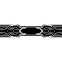 Tech Banner Black White Circuit Board With Copy Space vector