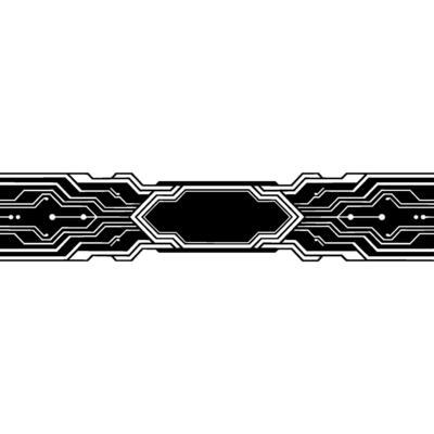 Tech Banner Black White Circuit Board With Copy Space
