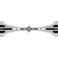 Abstract Geometric Black and White Element on a White Background vector
