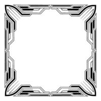 Art Deco Frame, Geometric Border, Elegant Element, Minimalist vector