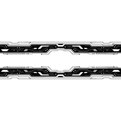 Futuristic Circuit Board Element on Grayscale Background