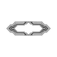 Geometric Frame, Black and White, Abstract for Logos, Templates, and Branding vector