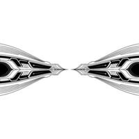 Abstract Tech Black White Geometric Lines on Gradient vector