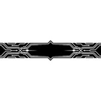 Abstract Tech Banner Circuit Board With Black White Elements vector