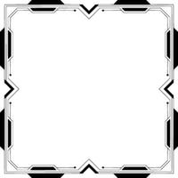 Geometric Tech Frame Black White Border With Futuristic Flair vector