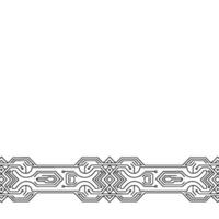 Tech Border Geometric Circuitry on White Background vector