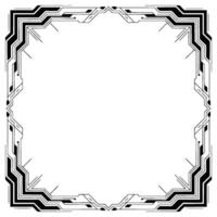 Futuristic Tech Frame, Minimalist Geometric Border, White Space vector
